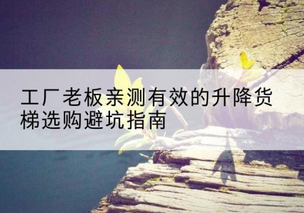 红谷滩升降货梯怎么选-工厂老板亲测有效的升降货梯选购避坑指南